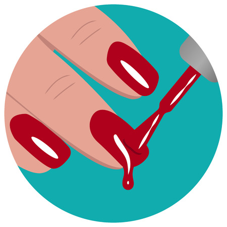 Vector illustration of  manicure on white backgroundのイラスト素材