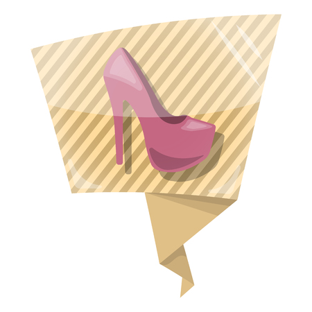 Shopping high-heeled shoes colorful flat icon, eps 10のイラスト素材