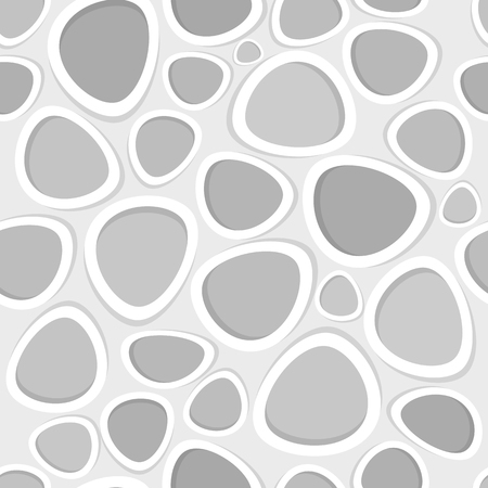 vector seamless pattern of grey roundish stonesのイラスト素材