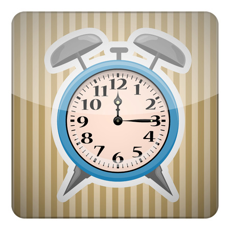 Alarm clock colorful icon in cartoon styleのイラスト素材