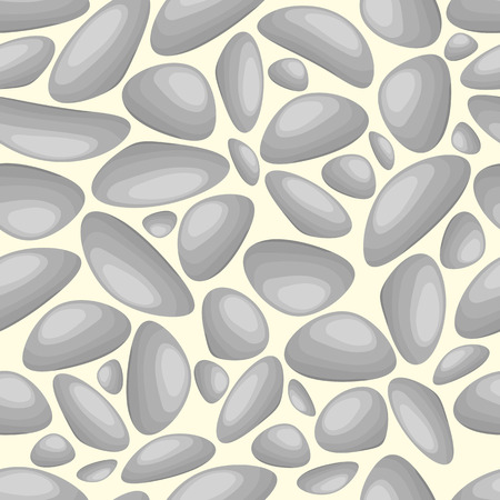 Smooth  rubble seamless pattern in grey colorのイラスト素材