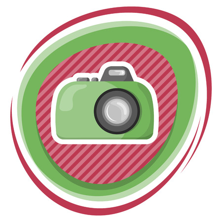 Vector colorful camera icon an a purple backgroundのイラスト素材