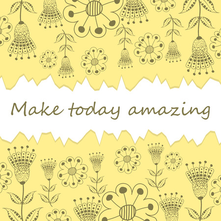 Vector illustration of quote make today amazing, greeting cardのイラスト素材