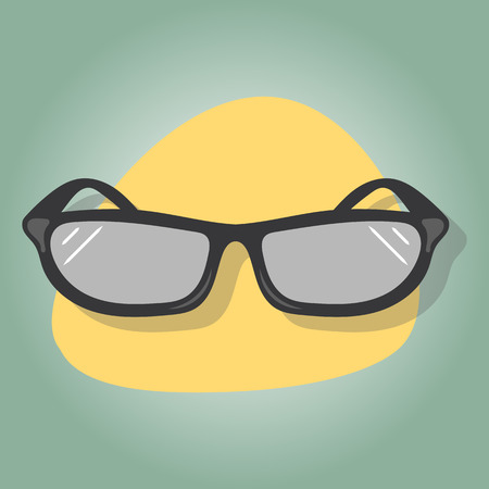 Sunglasses colorful icon an a white backgroundのイラスト素材