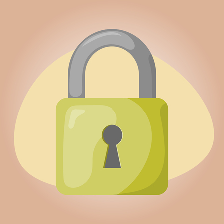 Vector colorful lock icon an  blue backgroundのイラスト素材