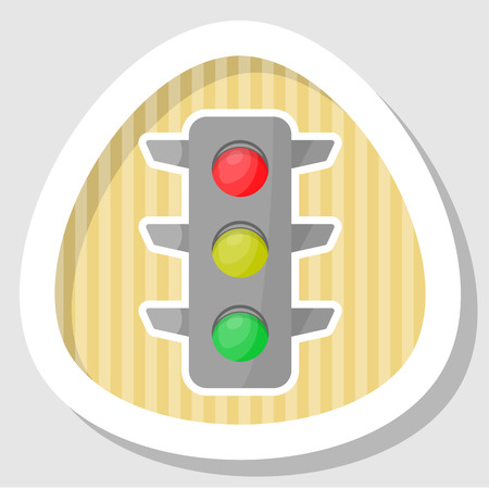 A vector illustration of a traffic signalのイラスト素材