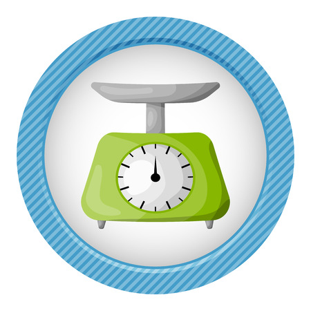 Scales colorful icon an a white backgroundのイラスト素材