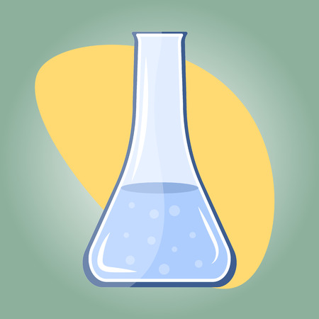 Flask colorful vector icon. Web Graphic Flask Iconのイラスト素材