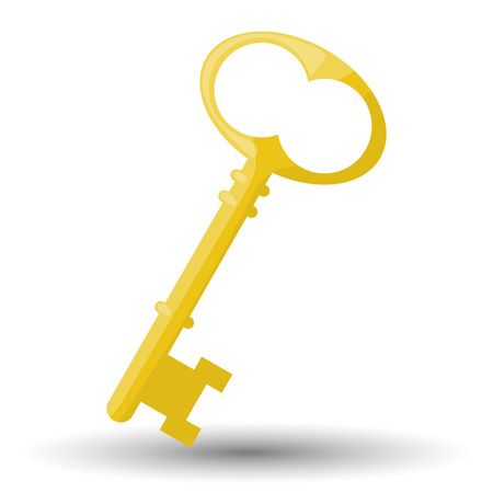 Key colorful single vector icon. Illustration of a key iconのイラスト素材