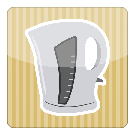 Kettle colorful icon. Electric kettle colorful iconのイラスト素材