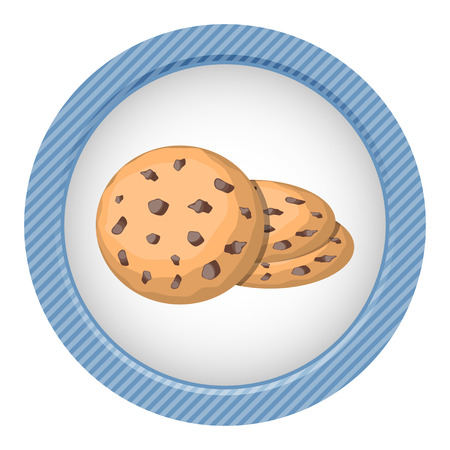 Biscuit colorful icon. Biscuit cracker with simple gradientsのイラスト素材