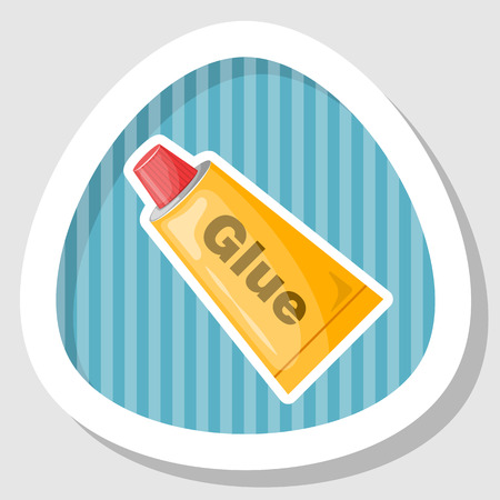 Tube of glue icon. Vector illustration in cartoon styleのイラスト素材