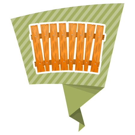 Wooden fence colorful icon in cartoon styleのイラスト素材