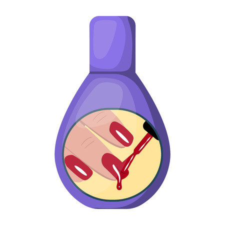 Nail polish icon. Vector illustration in cartoon styleのイラスト素材