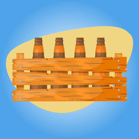 Beer box icon. Vector illustration in cartoon styleのイラスト素材