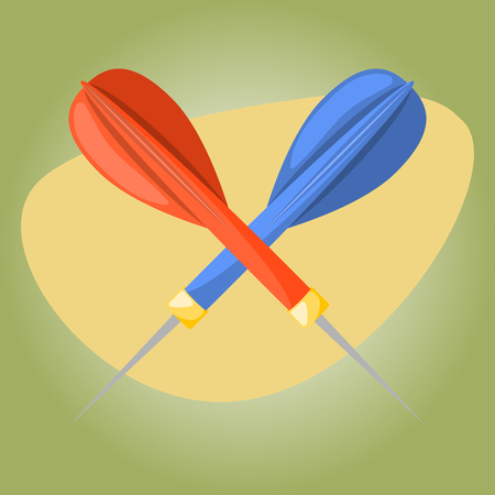 Dart colorful icon. Vector illustration in cartoon styleのイラスト素材