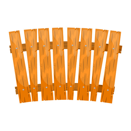 Wooden fence colorful icon in cartoon styleのイラスト素材