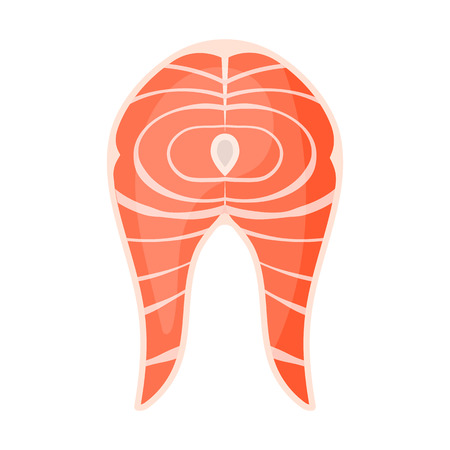 Salmon steak icon. Vector illustration in cartoon styleのイラスト素材