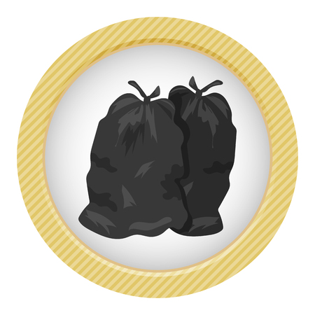 Garbage bags vector illustration in cartoon styleのイラスト素材