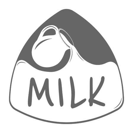 Milk label design template vector eps 10のイラスト素材