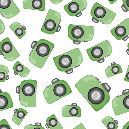 Seamless pattern of photo cameraのイラスト素材