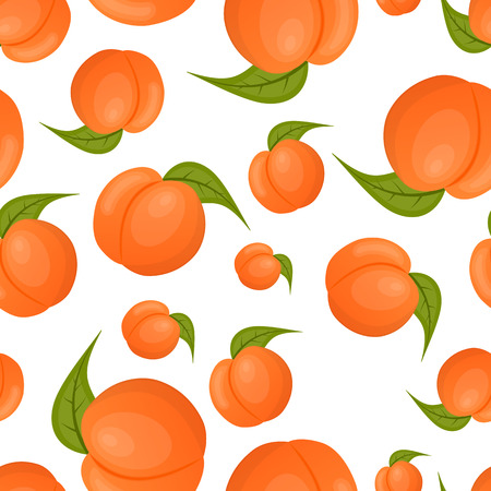 Peach seamless patternのイラスト素材