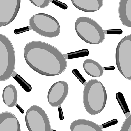Frying pan seamless patternのイラスト素材