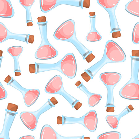 Flask seamless patternのイラスト素材