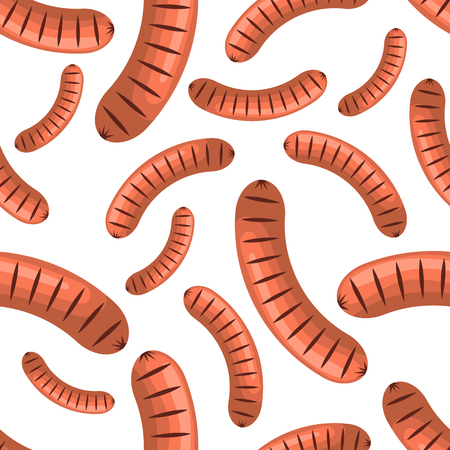 Sausages seamless patternのイラスト素材