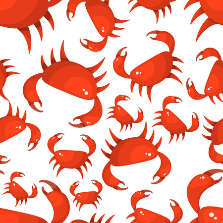 Crab seamless patternのイラスト素材