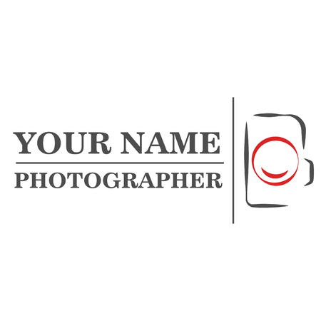 Photo studio logo design template.のイラスト素材