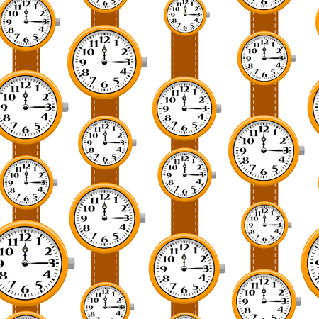 Clock seamless patternのイラスト素材