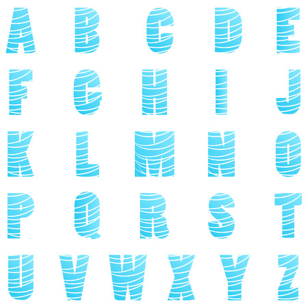 English alphabet illustration on white background.のイラスト素材