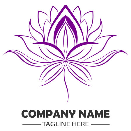 Flower abstract Logo design vector template, illustration, simpleのイラスト素材