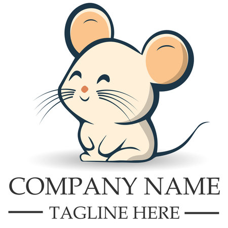 Vector illustration of a cute funny mouse character. Concept for children printのイラスト素材