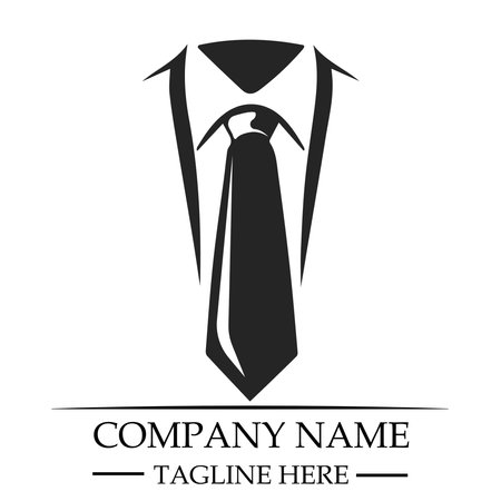 Business suit logo, clothes, vector illustration. Templateのイラスト素材