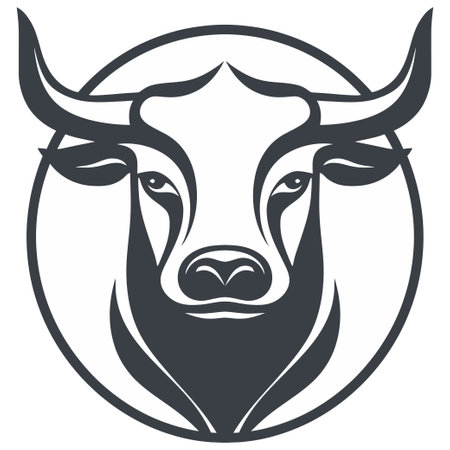 Strong Bull Vector Logo Design: Symbolize Power and Resilienceのイラスト素材