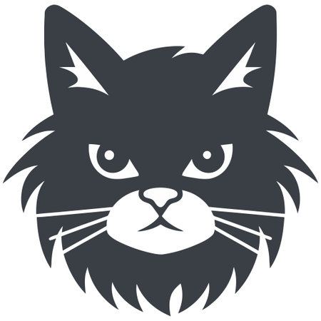 Elegant Black and White Cat Vector Logo Design: Capture the Charm and Sophisticationのイラスト素材