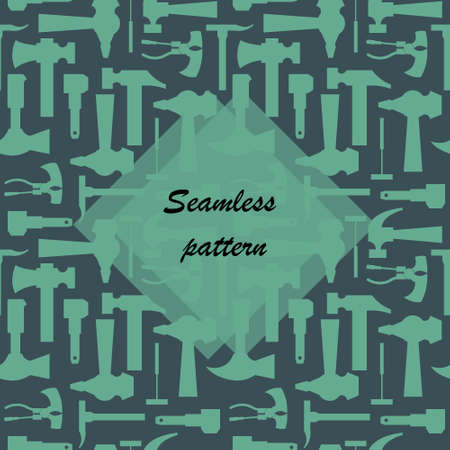 Seamless pattern. Hammer vector . Renovation background.のイラスト素材