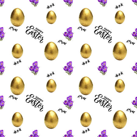 Easter holiday vector colorful seamless pattern.