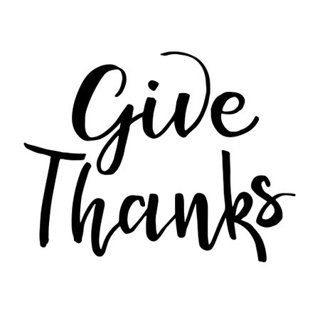 Handwritten lettering for Thanksgiving Day. Vectorのイラスト素材