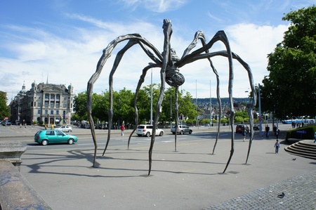 spider sculpture -Maman- by Louise Bourgeois in Zurichのeditorial素材
