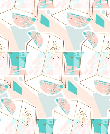 Hand drawn vector abstract artistic geometric seamless patternの写真素材