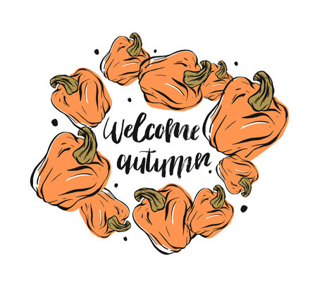 Hand drawn vector abstract card templateのイラスト素材