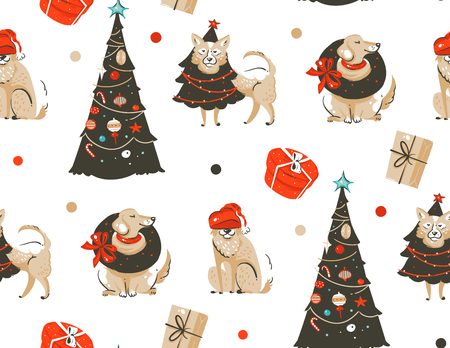 Christmas abstract pattern design.のイラスト素材