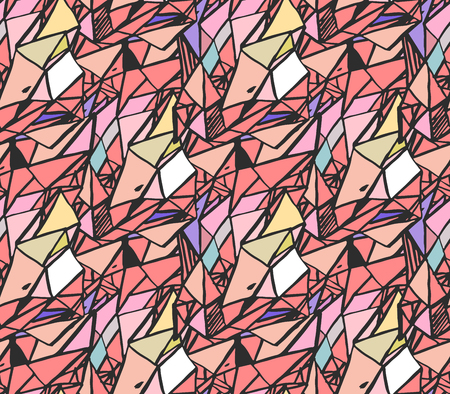 Geometric hand draw ink patternsのイラスト素材