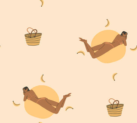 Hand drawn vector abstract stock graphic summer cartoon,creative modern minimalistic style...