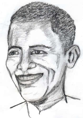 Barack Obama Sketchのeditorial素材