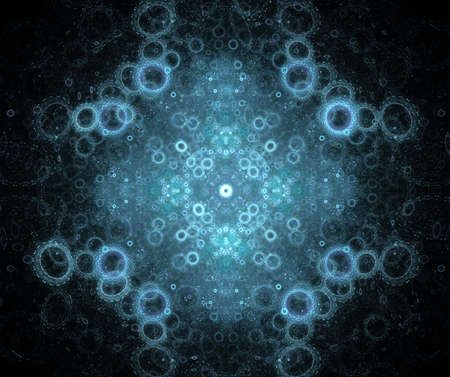 Abstract Blue Background with Rings