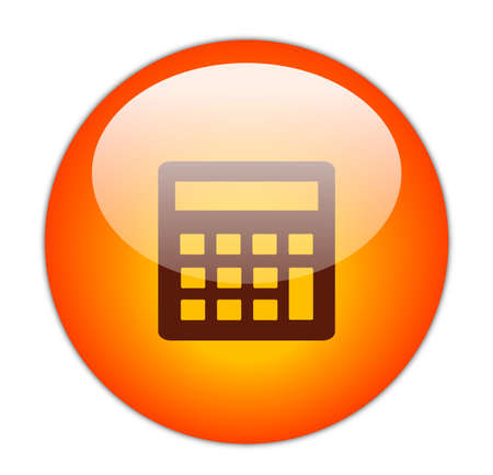 Glassy Red Calculator Icon Buttonの写真素材